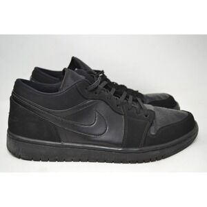 Air Jordan‎ 1 Low Shoes Mens Size 10 Black Triple Black 553558-025 Nike Sneakers